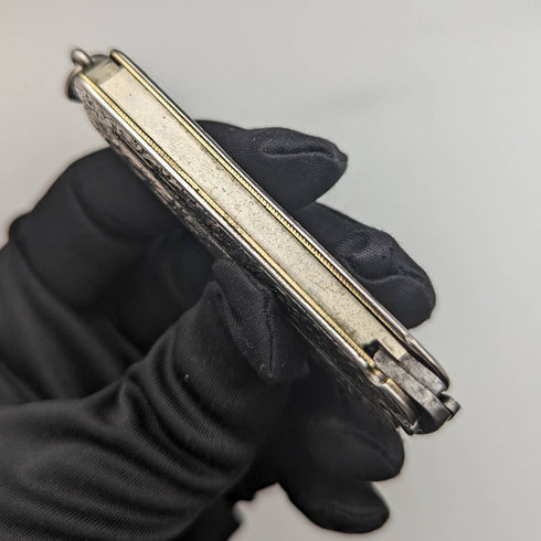 Late 19th Century British Antique Sterling Silver Handle Portable Folding Scissors